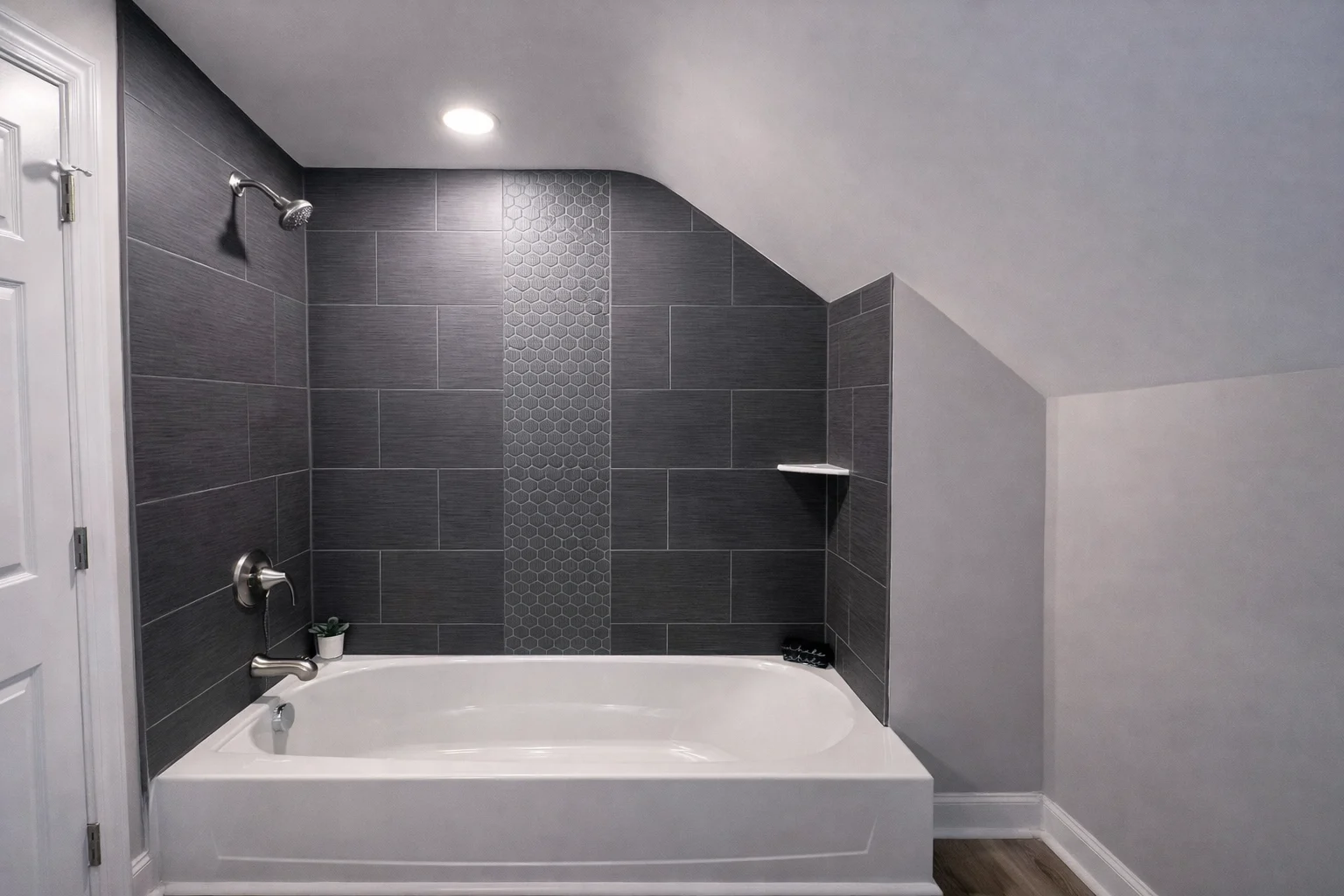 Complete bathroom remodel with vanity, tub, and shower in Hammonton NJ