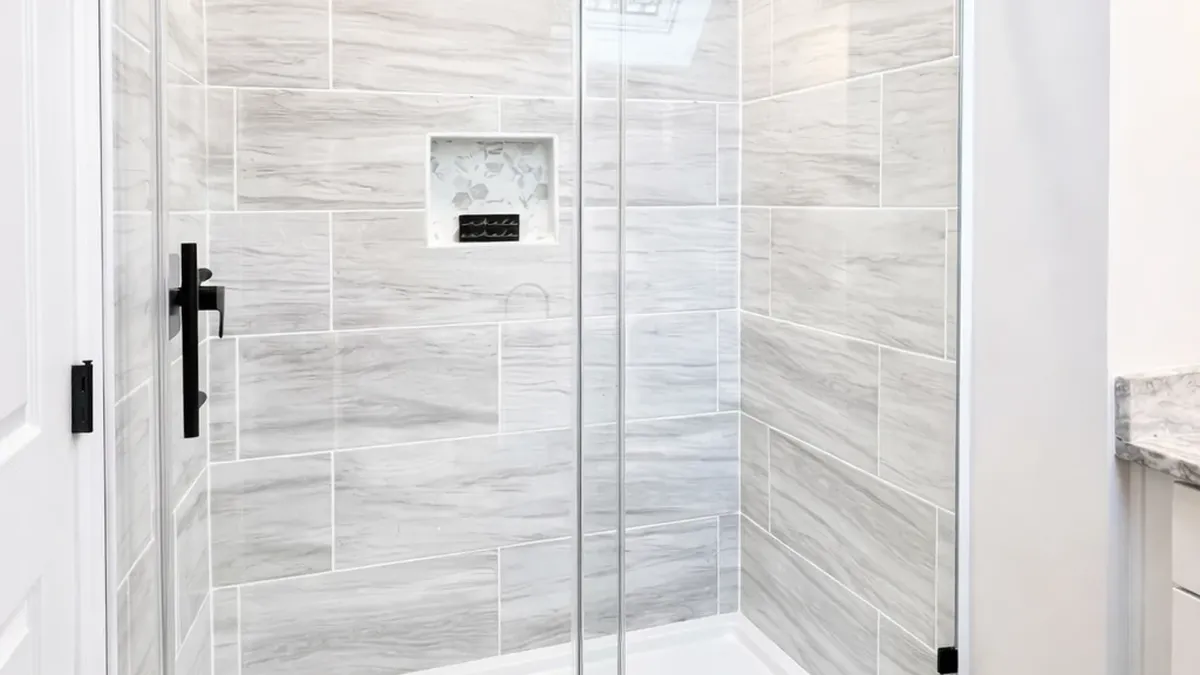 Frameless glass shower doors bathroom remodel Hammonton NJ